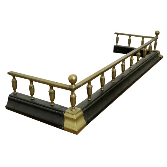 Victorian Brass and Iron Fender For Sale