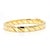 Tiffany and Co signed 18K yellow gold hinged bangle bracelet featuring a flat box-profile twisted rope design with a high-...