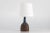 Brutalist Brown and Blue Ceramic Table Lamp by Fridtjof Sejersen for Sejer Ceramic, Denmark, 1970s For Sale - Image 10 of 10