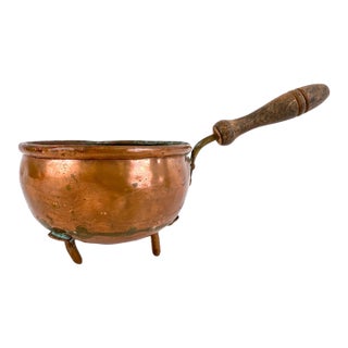 Antique African Copper Brazier-Style Fireplace Saucepan For Sale