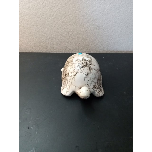 1970s 1970s Artist Signed Horse Hair Raku Tortoise Figurine For Sale - Image 5 of 7