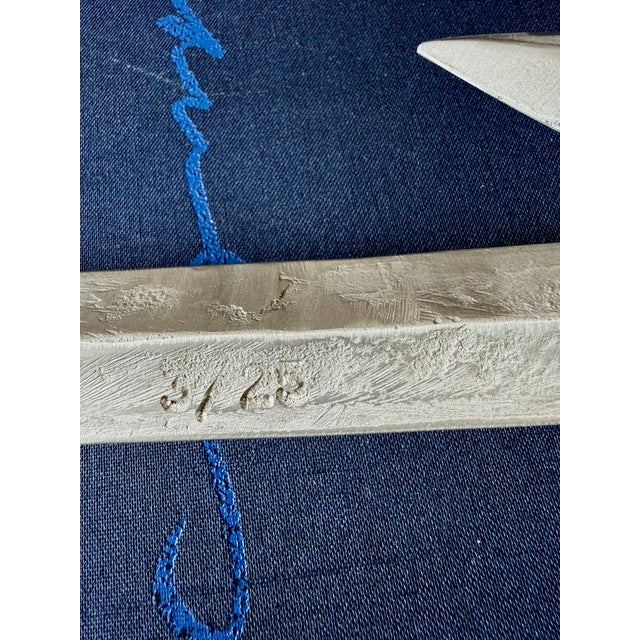 Charcoal Robert Longo, Robert Longo & Charles Clough Metal Sculpture Lightning Bolt Thunderbolt Pop Art For Sale - Image 8 of 9