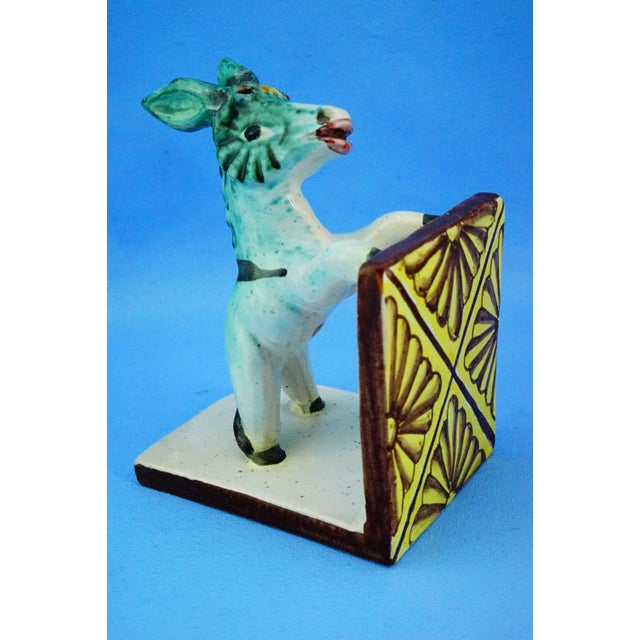 Dölker School Sculptural Ceramic Donkey Bookends from Cas Vietri Solimene, 1940s, Set of 2 For Sale - Image 10 of 18