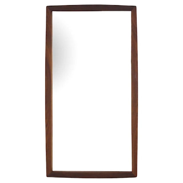 Danish Teak Wall Mirror, 1970s For Sale