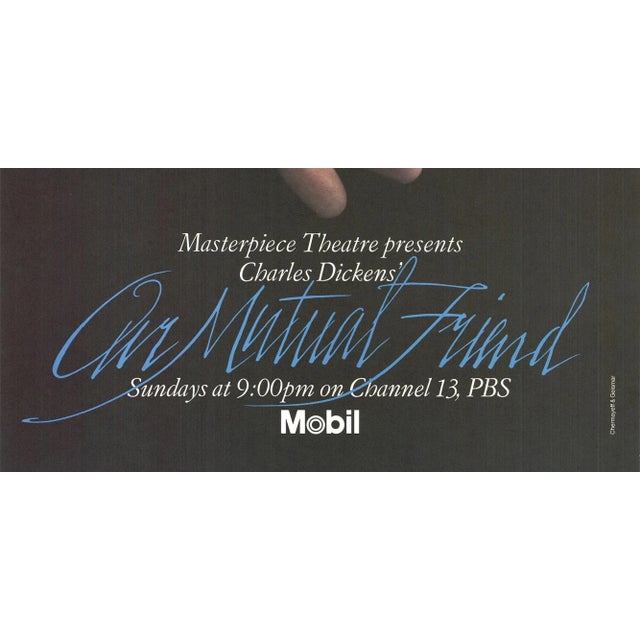 1990 Ivan Chermayeff Our Mutual Friend Lithograph Poster For Sale - Image 4 of 4