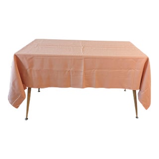 Vintage Bardwil Rectangular Mauve Tablecloth For Sale