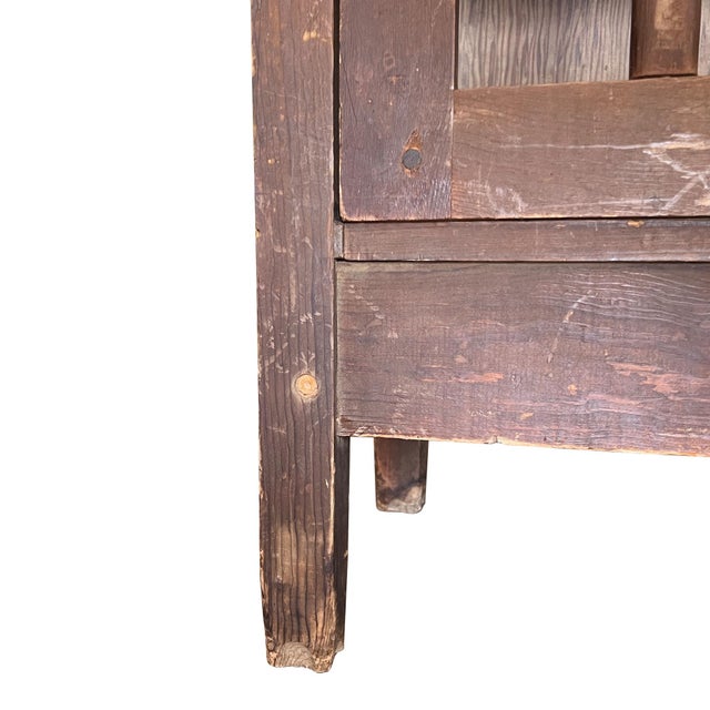 Primitive Spanish Colonial Bread Cupboard With Spindle Door, Santa Fe 1800s For Sale - Image 17 of 18