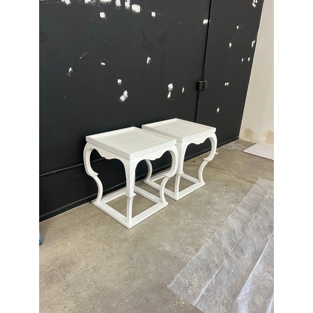 Shabby Chic Noir Bellini Side Tables - A Pair For Sale - Image 3 of 6