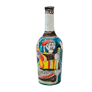 Italian Ceramic Bottle by De Simone, 1950 For Sale