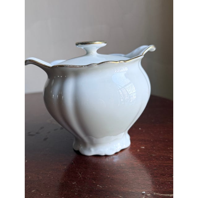 Mid-20th Century Seltmann Weiden Theresia Bavaria Porcelain Coffee Pot Creamer Sugar Set - Set of 3 For Sale - Image 13 of 17