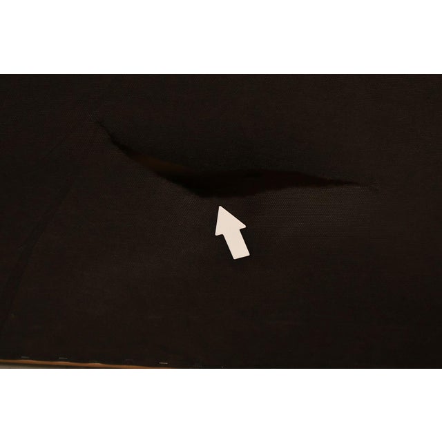 Ethan Allen 'Nassau' Tufted Leather Square Ottoman For Sale - Image 17 of 18