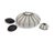 This beautiful Murano style blown glass pendant light features a white lattice design on a translucent background. It is...