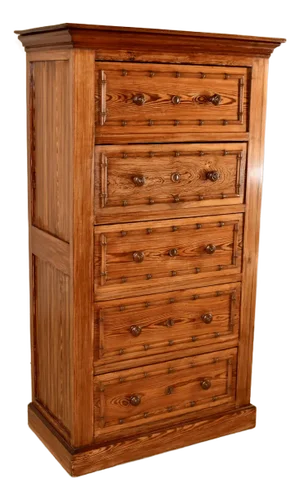 19th Century French Faux Bamboo Tall Chest of Drawers
