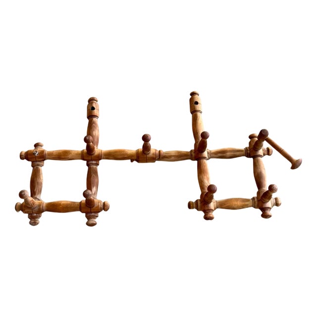 Wall Mounted Coat Rack, 1930s For Sale