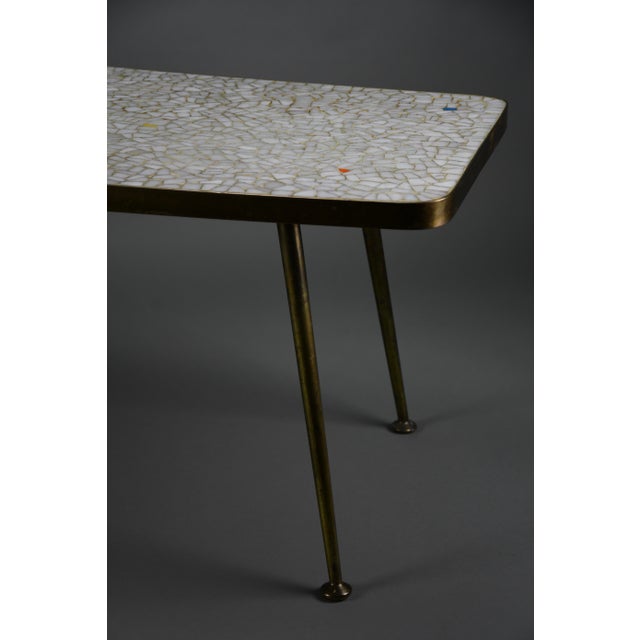 1950s Mid-Century Brass and Glass Mosaïc Coffee Table by Berthold Müller, 1955 For Sale - Image 5 of 18