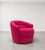 Vladimir Kagan Postmodern Pink Swivel Lounge Chair / Armchair in the Style of Vladimir Kagan, C. 1980's For Sale - Image 4 of 9