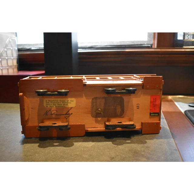 Handmade San Francisco Streetcar Music Box By, Nate Gruenburg For Sale In Oklahoma City - Image 6 of 8