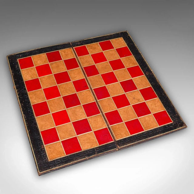 Wood Antique Parlour Games Compendium, English, Gaming Box, Chess, Cards, Victorian For Sale - Image 7 of 12