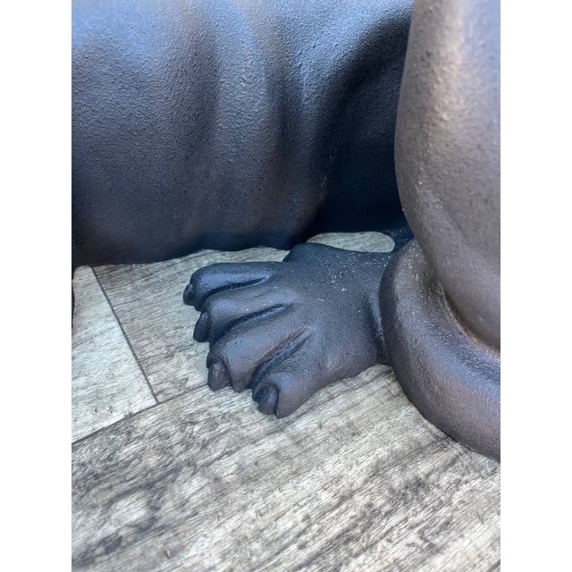 Large Hollywood Regency Black Panther Sculptural Base Coffee Table. Circa 1970s For Sale - Image 13 of 17