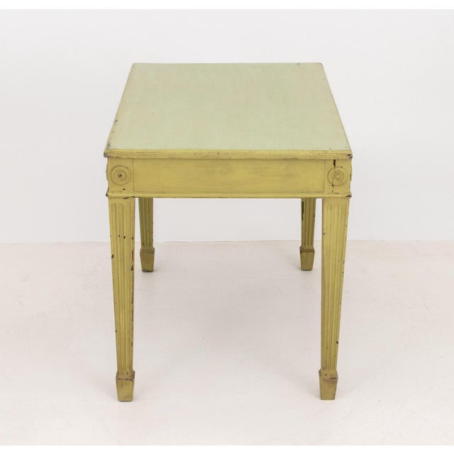 Neoclassical Style Green Painted Console Table For Sale In New York - Image 6 of 7