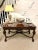 Outstanding quality antique Edwardian freestanding carved mahogany centre table having a fantastic quality figured...