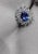 Natural 18k Gold Diamond 1.93ct Blue Sapphire Stud Earrings For Sale - Image 4 of 8