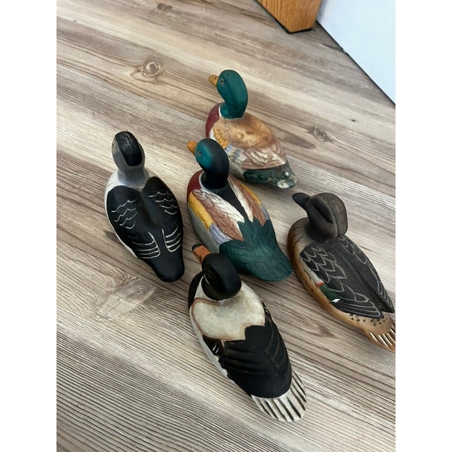 Brown Lot of Vintage Jasco Hand-Painted Ceramic Duck Grooming Brushes For Sale - Image 8 of 9