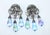 Metal Vendome Blue Crystal Aurora Borealis Chandelier Earrings, a Pair For Sale - Image 7 of 9
