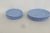 Baby Blue Jeannette Glass Cherry Blossom 7pc Set Saucers Junior Plates Pastel Blue 5051b For Sale - Image 8 of 13