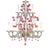 Pink Pink and Transparent Venetian Murano Glass Chandelier by Simoeng for Simoeng For Sale - Image 8 of 8