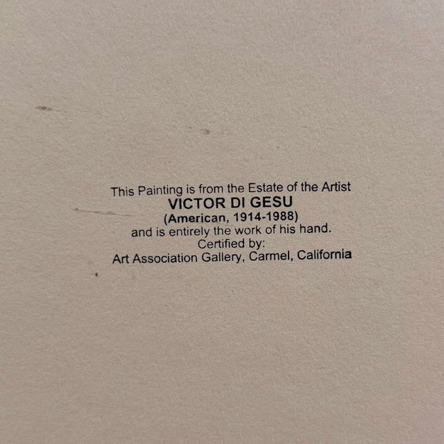 'Still Life of Roses' by Victor DI Gesu, Paris, Louvre, Académie Chaumière, Carmel, Los Angeles County Museum of Art, San Franciso Art Association For Sale - Image 10 of 10