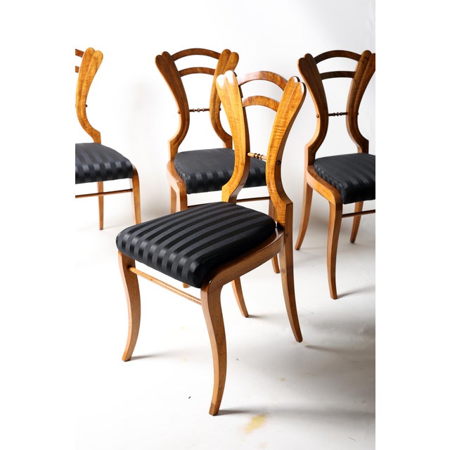 Viennese Biedermeier Chairs in Walnut, 1840s, Set of 4 For Sale - Image 12 of 12