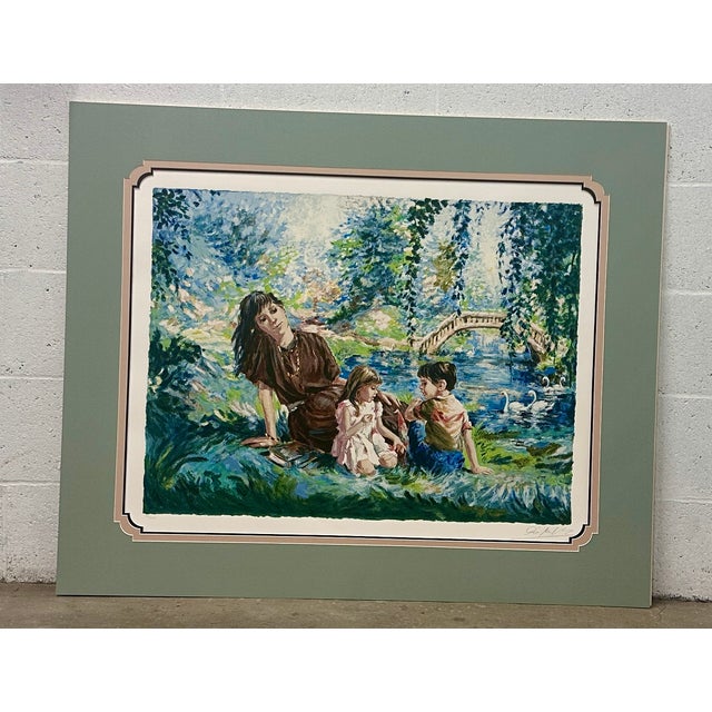 1980s Eva Makk “Realities of Joy” Signed Limited Edition Serigraph 69/275, Large Matted Print For Sale - Image 17 of 18