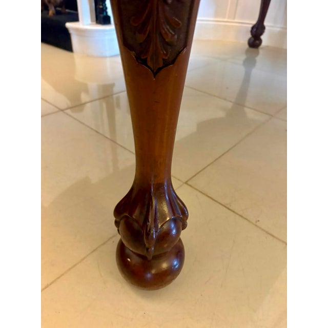 Antique Victorian Mahogany Extending Dining Table with Carved Claw and Ball Legs, 1880 For Sale - Image 13 of 14