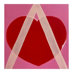 Contemporary Abstract Oil on Panel Painting "V" by Anya Spielman