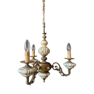 Vintage Ceramic Chandelier, 1960s For Sale