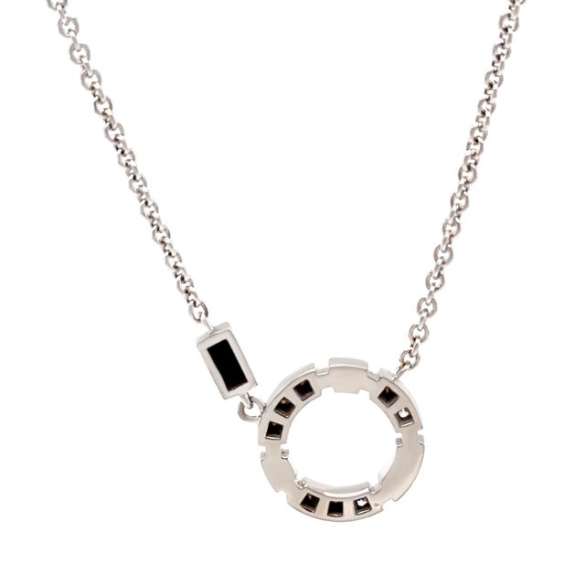 An authentic Canturi 18ct white gold Regina single‑link necklace, handcrafted in Australia and showcasing the brand’s...