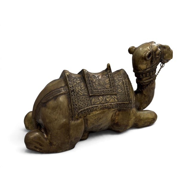 Brass Ornate Bronze Camel Sculpture For Sale - Image 8 of 11