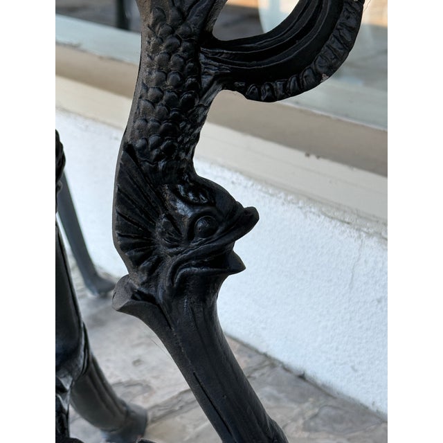 S. Lecon Circa 1990 Neoclassical Cast Metal Patio Dining Set, 42 Inches For Sale - Image 10 of 18