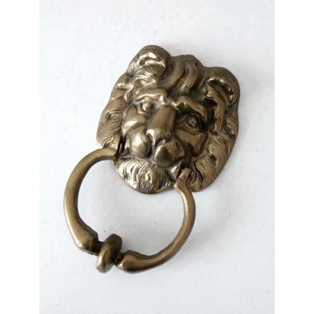Vintage Brass Lion Door Knocker For Sale - Image 9 of 10
