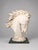 Metal White Horse Head on Green Marble Base Sculpture by Leonardo For Sale - Image 7 of 7