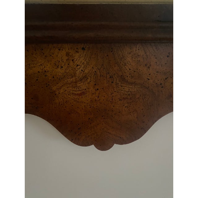 Vintage Hepplewhite Mirror With Brass Ornament For Sale - Image 4 of 8