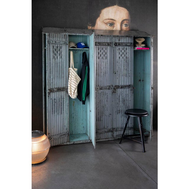 Vintage Metal Cabinet with 5 Doors from the Strafor Company, 1920s For Sale - Image 6 of 11