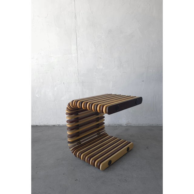 Late 20th Century Slatted Palmwood Luxor Side Table by Pacific Green For Sale - Image 5 of 9