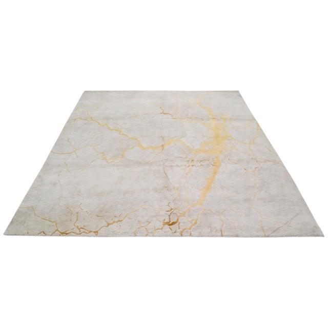 Indian Modern Hand-knotted with care using traditional rug-making techniques, this wool rug blends timeless craftsmanship...