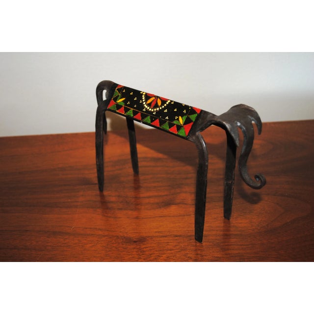 Late 20th Century Brutalist Forged Metal Elephant Sculpture For Sale - Image 4 of 5