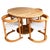Wood 1970s Round Post Modern Brutalist MCM Beech Dining Table + 6 Chairs, 9 Pcs Set For Sale - Image 7 of 16