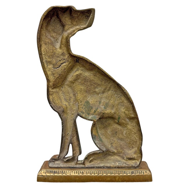 Late 19th Century Late 19th/Early 20th Century Bronze Hound Doorstop For Sale - Image 5 of 13