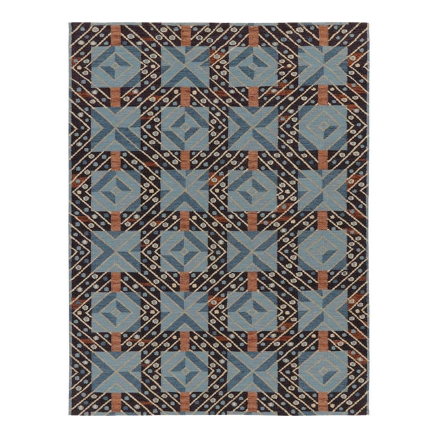 Contemporary Scandinavian Style Nordic Grid Wool Rug by Rug & Kilim, India For Sale