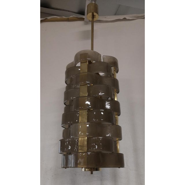 Murano Glass and Brass Chandelier, 2000 For Sale - Image 10 of 16